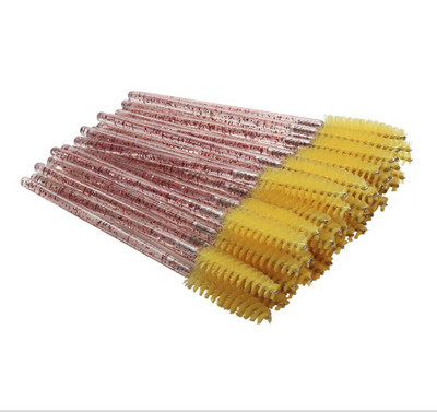 50gab Spīdīgs vienreizējās lietošanas skropstu aplikators Wands Curler Brush Set Skropstu tušas uzacu spolētāji Comb Wands Spoolies Otas