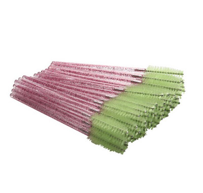 50gab Spīdīgs vienreizējās lietošanas skropstu aplikators Wands Curler Brush Set Skropstu tušas uzacu spolētāji Comb Wands Spoolies Otas