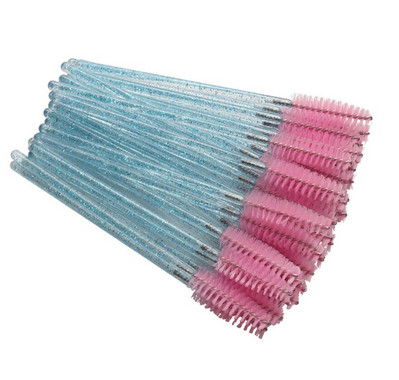 50gab Spīdīgs vienreizējās lietošanas skropstu aplikators Wands Curler Brush Set Skropstu tušas uzacu spolētāji Comb Wands Spoolies Otas