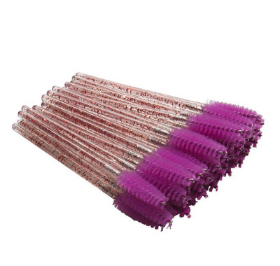50gab Spīdīgs vienreizējās lietošanas skropstu aplikators Wands Curler Brush Set Skropstu tušas uzacu spolētāji Comb Wands Spoolies Otas