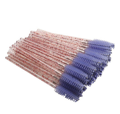 50gab Spīdīgs vienreizējās lietošanas skropstu aplikators Wands Curler Brush Set Skropstu tušas uzacu spolētāji Comb Wands Spoolies Otas