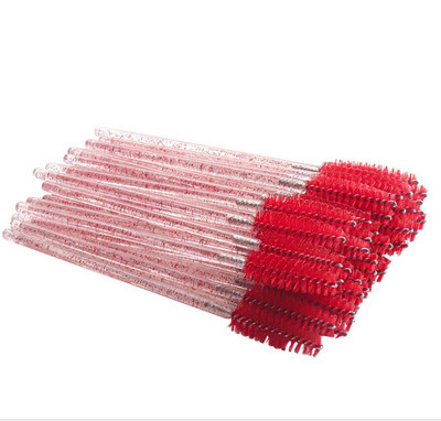 50gab Spīdīgs vienreizējās lietošanas skropstu aplikators Wands Curler Brush Set Skropstu tušas uzacu spolētāji Comb Wands Spoolies Otas