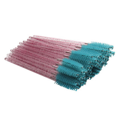 50gab Spīdīgs vienreizējās lietošanas skropstu aplikators Wands Curler Brush Set Skropstu tušas uzacu spolētāji Comb Wands Spoolies Otas