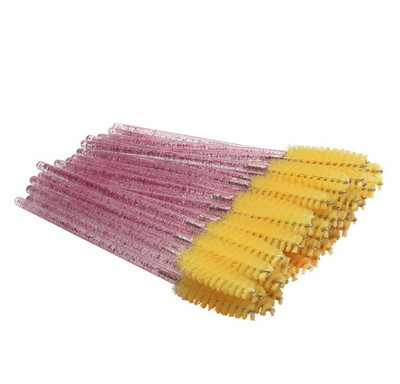 50gab Spīdīgs vienreizējās lietošanas skropstu aplikators Wands Curler Brush Set Skropstu tušas uzacu spolētāji Comb Wands Spoolies Otas