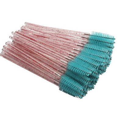 50gab Spīdīgs vienreizējās lietošanas skropstu aplikators Wands Curler Brush Set Skropstu tušas uzacu spolētāji Comb Wands Spoolies Otas