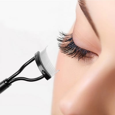 1PC Eyelash Separation Comb Curler Beauty Makeup Lash Separator Foldable Metal Eyelash Brush Comb Mascara Curl Beauty Makeup