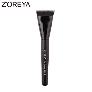 Марка Zoreya 1 PC Найлонова четка за грим с плосък контур Face Blend Професионална козметична четка за грим Инструмент