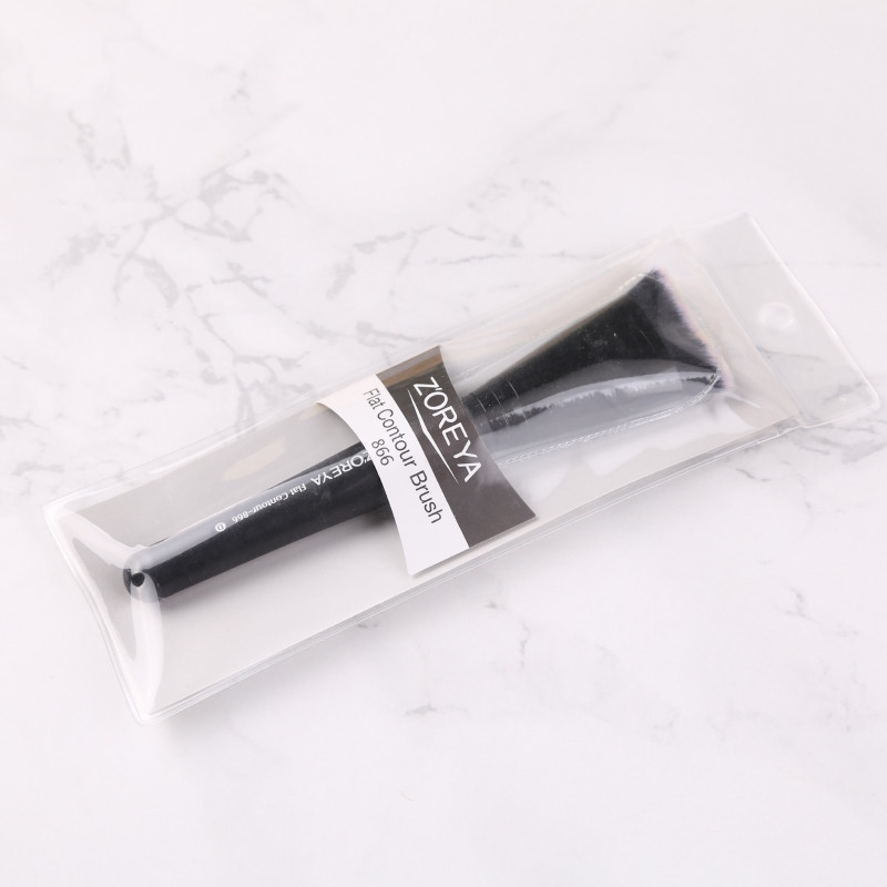 Marca Zoreya 1 bucată perie de machiaj cu contur plat din nailon, amestec de față, instrument de perie cosmetică pentru machiaj profesional
