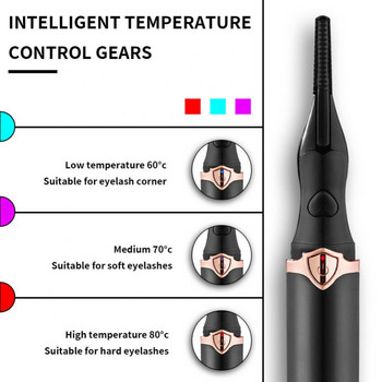 Електрическа извивачка за мигли Бързо нагряване Регулируема температура USB зареждане Нагрявана извивачка за мигли Безопасност Преносим инструмент за гримиране на очи