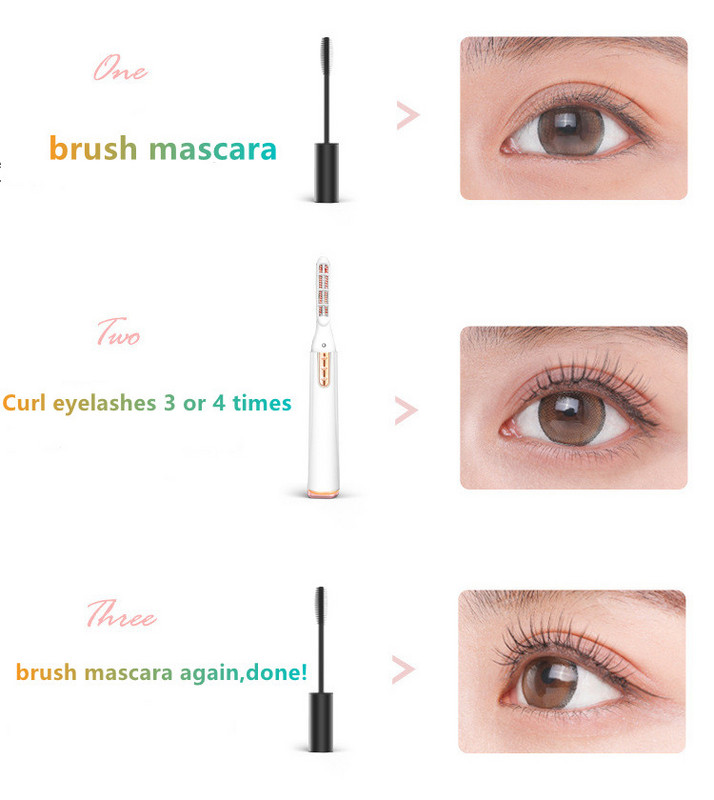 ondulator de gene electric încălzit ondulator de gene reîncărcabil usb ondulator de gene cu încălzire rapidă ondulator natural de gene Machiaj de lungă durată