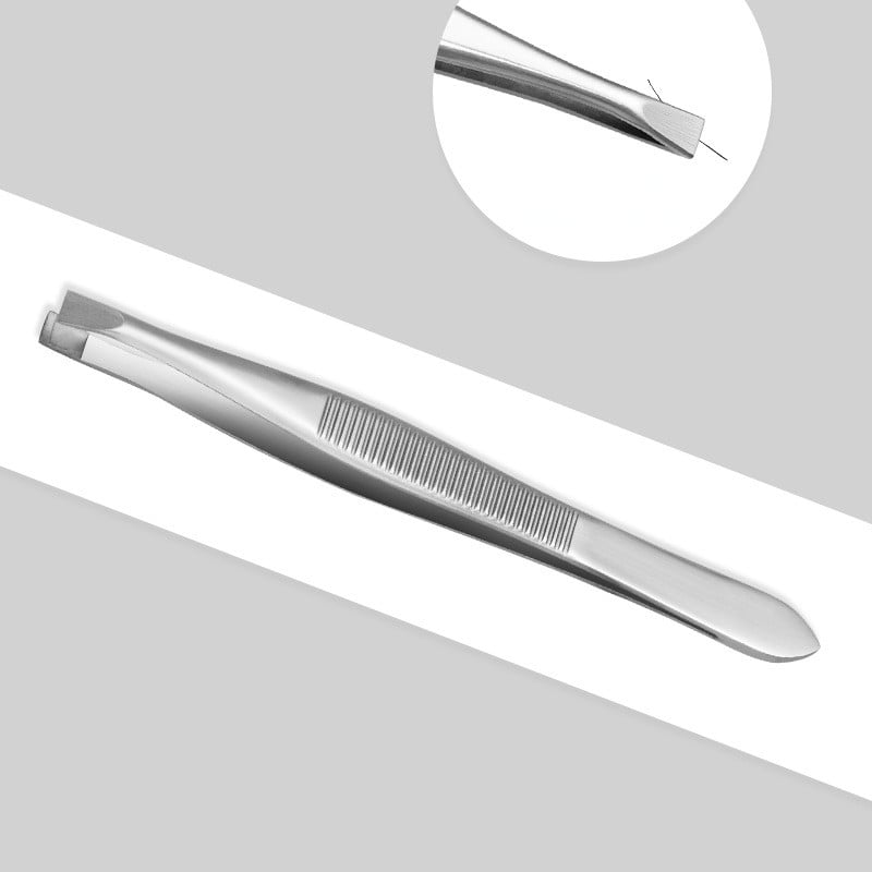 Pinceta za obrve Kosa kopča za uljepšavanje od nehrđajućeg čelika Ravni vrh Stezaljka za štipaljku za obrve za podrezivanje obrva Alati za uklanjanje dlačica s lica