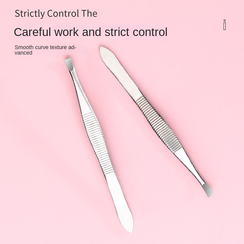 2kom/set Profesionalna kopča za uklanjanje dlačica od nehrđajućeg čelika Sredstvo za uklanjanje dlačica s lica i obrva Pinceta Alat za šminkanje Pinset