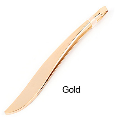 Pensetă de metal pentru sprâncene OKAYLASH Agrafe din aur roz pentru îndepărtarea părului feței Instrument de machiaj Beautfy