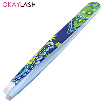 Pensetă de metal pentru sprâncene OKAYLASH Agrafe din aur roz pentru îndepărtarea părului feței Instrument de machiaj Beautfy