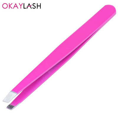 Pensetă de metal pentru sprâncene OKAYLASH Agrafe din aur roz pentru îndepărtarea părului feței Instrument de machiaj Beautfy