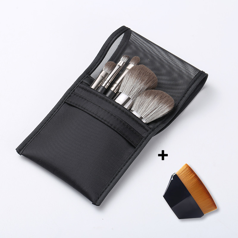 Set de mini pensule de machiaj 5 buc. fard de ochi Fond de ten pudră gene corector de buze fard de obraz Set de pensule de machiaj portabil de călătorie moale