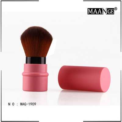 Pro 1Pcs Loose Power Foundation Blush Brush Makeup Mini Retractable Portable Blusher Face Brushes Beauty Cosmetic Travel Tools