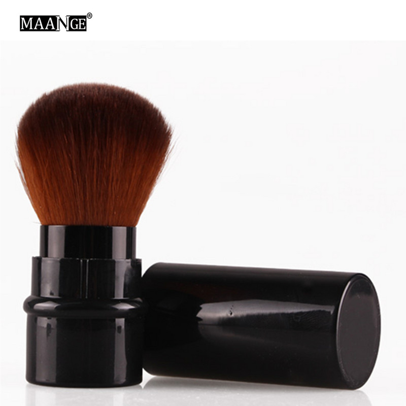 Pro 1Pcs Loose Power Foundation Blush Brush Makeup Mini Retractable Portable Blusher Face Brushes Beauty Cosmetic Travel Tools