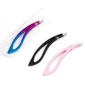 Τσιμπιδάκι φρυδιών Αποτρίχωση λοξό εξολκέα από ανοξείδωτο ατσάλι Κόψιμο σε σχήμα μπανάνας Εργαλεία καλλυντικών Κλιπ μακιγιάζ Pinzas Depilar