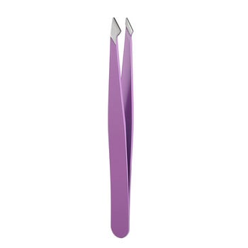 1PC Pro цветна розова пинсета за вежди Hair Beauty Slanted Puller Неръждаема стомана Eye Brow Weezer Инструмент за премахване на грим