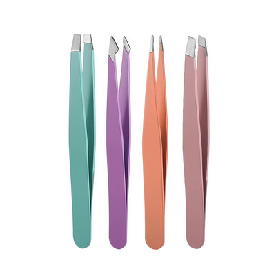 Pensetă pentru sprâncene, colorată, roz, 1PC