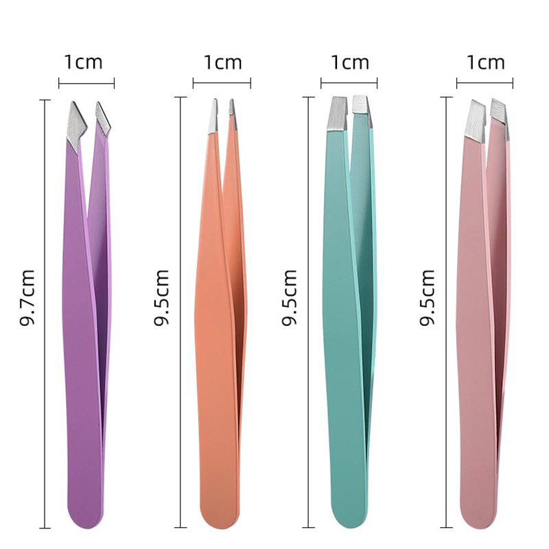 Pensetă pentru sprâncene, colorată, roz, 1PC