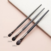 1 perie profesională pentru fard de pleoape, moale, veveriță, păr de capră, mixtă, medie, mare, pentru fard de pleoape, Blender, perie de machiaj