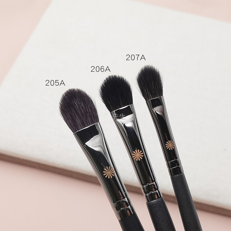 1 perie profesională pentru fard de pleoape, moale, veveriță, păr de capră, mixtă, medie, mare, pentru fard de pleoape, Blender, perie de machiaj