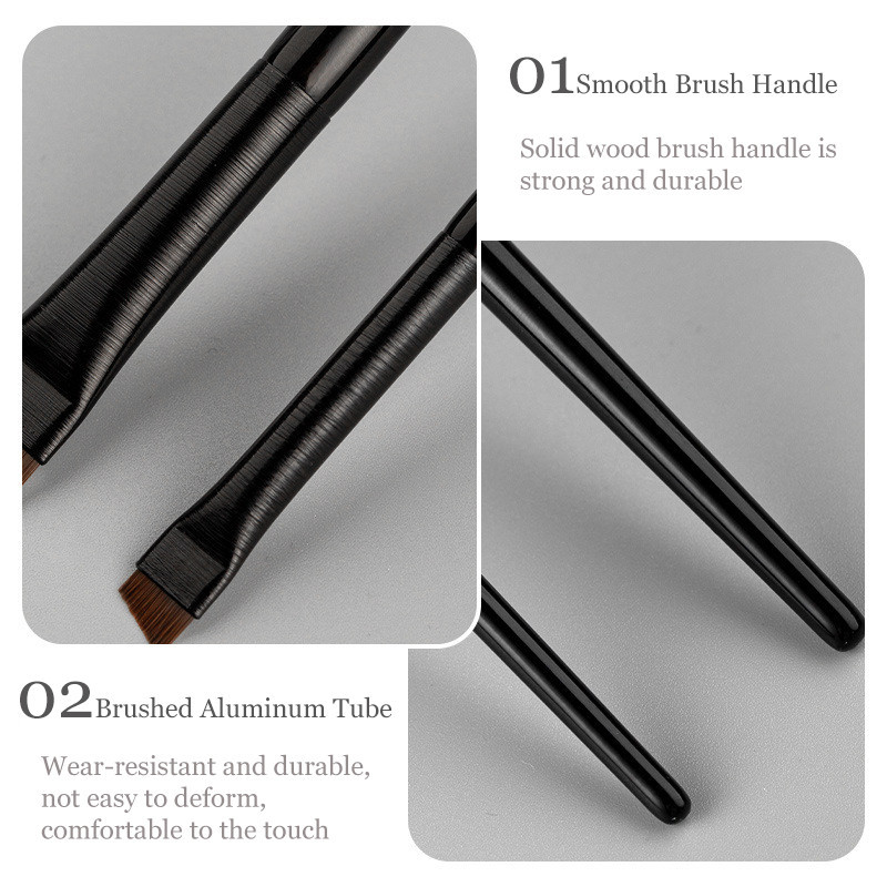 A101Brush Eyeliner A102Brush Professional Eyeliner Perie Perie pentru sprâncene în unghi mic Perie pentru contur sprâncene Perie fină pentru eyeliner Instrumente de machiaj