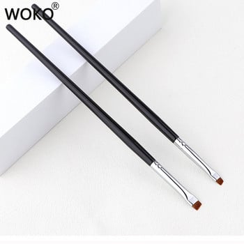 Αναβάθμιση Blade Ultra Thin Eyeliner Brush Βούρτσα λεπτής γωνίας επίπεδης φρυδιών κάτω από το μάτι Πινέλα μακιγιάζ Πινέλο ακριβείας λεπτομέρειας