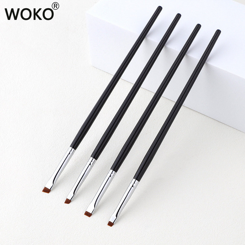 Αναβάθμιση Blade Ultra Thin Eyeliner Brush Βούρτσα λεπτής γωνίας επίπεδης φρυδιών κάτω από το μάτι Πινέλα μακιγιάζ Πινέλο ακριβείας λεπτομέρειας