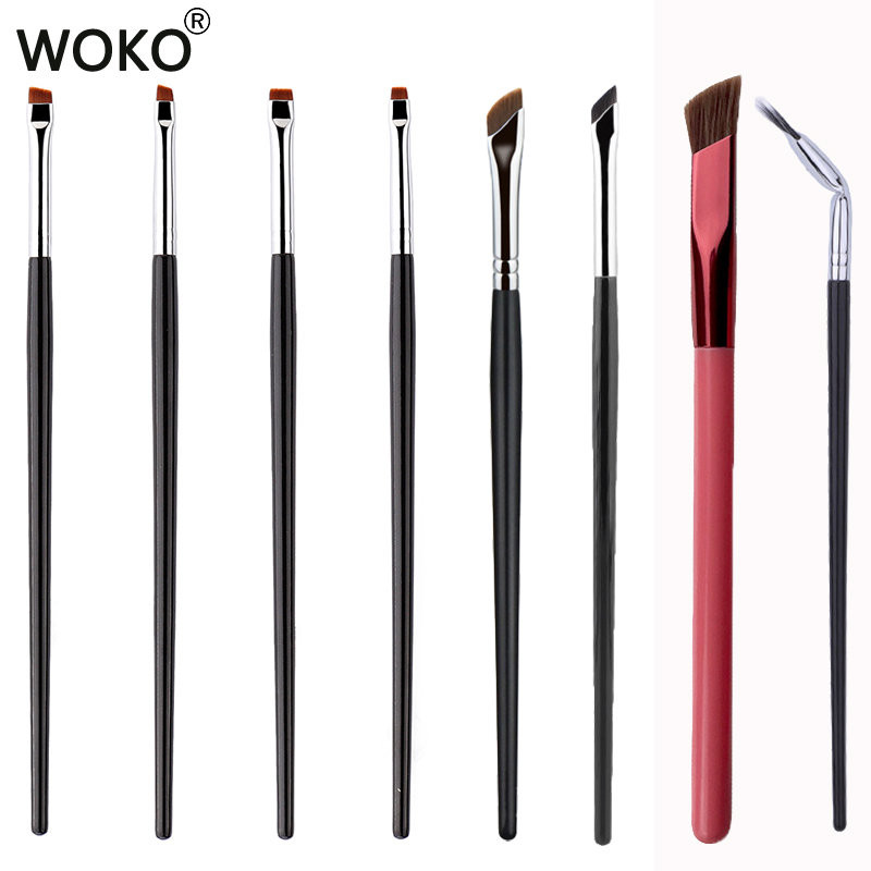 Αναβάθμιση Blade Ultra Thin Eyeliner Brush Βούρτσα λεπτής γωνίας επίπεδης φρυδιών κάτω από το μάτι Πινέλα μακιγιάζ Πινέλο ακριβείας λεπτομέρειας