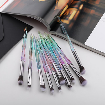 KOSMETYI Eye Brush Mini gyémánt smink ecset készlet szemhéjfesték ajak szemöldök ecsetek kiváló minőségű professzionális ajak szemceruza eszközök