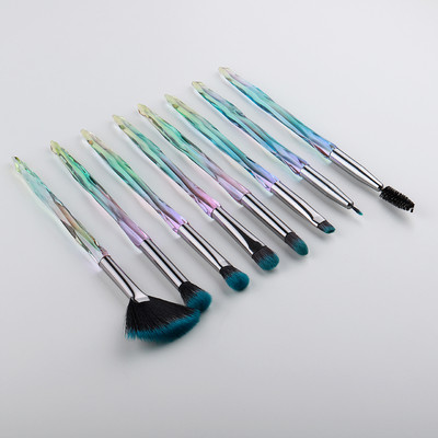 FLD Perie pentru ochi Set de pensule de machiaj cu diamante Fard de pleoa Perii pentru sprâncene pentru buze Instrumente profesionale de înaltă calitate pentru creion de ochi