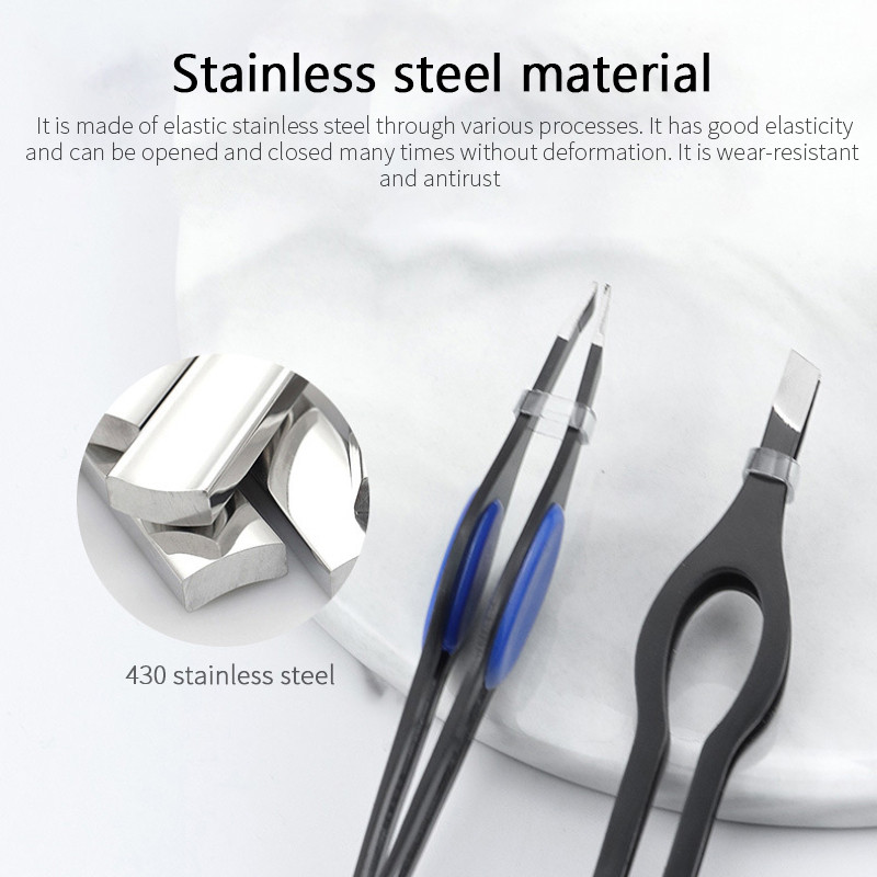 Pensetă convenabilă pentru sprâncene pentru îndepărtarea părului profesională Agrafe pentru sprâncene înclinate din oțel inoxidabil Instrumente pentru îndepărtarea machiajului de înaltă calitate