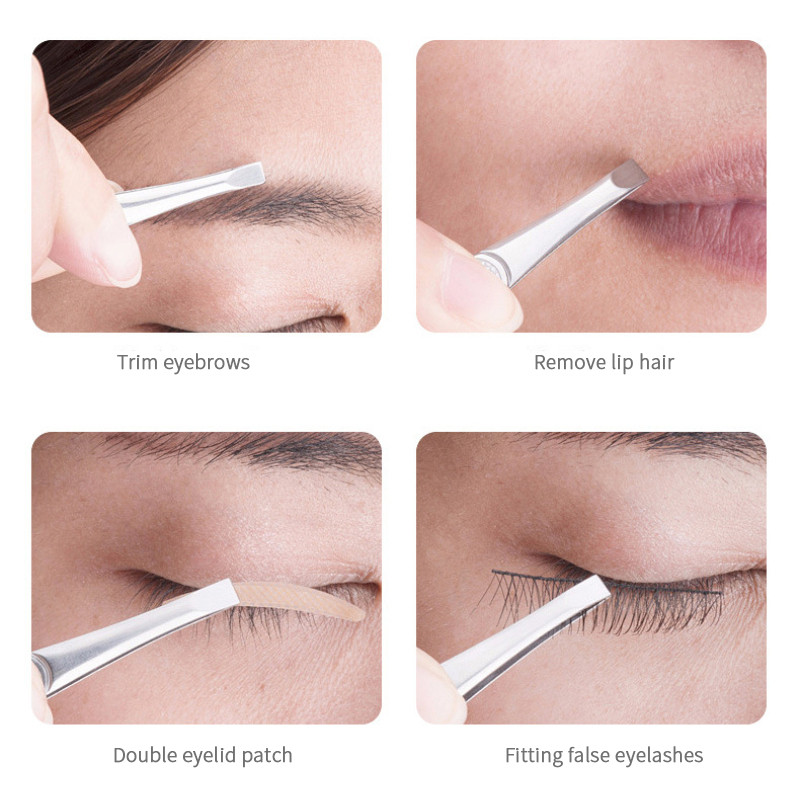 Pensetă convenabilă pentru sprâncene pentru îndepărtarea părului profesională Agrafe pentru sprâncene înclinate din oțel inoxidabil Instrumente pentru îndepărtarea machiajului de înaltă calitate