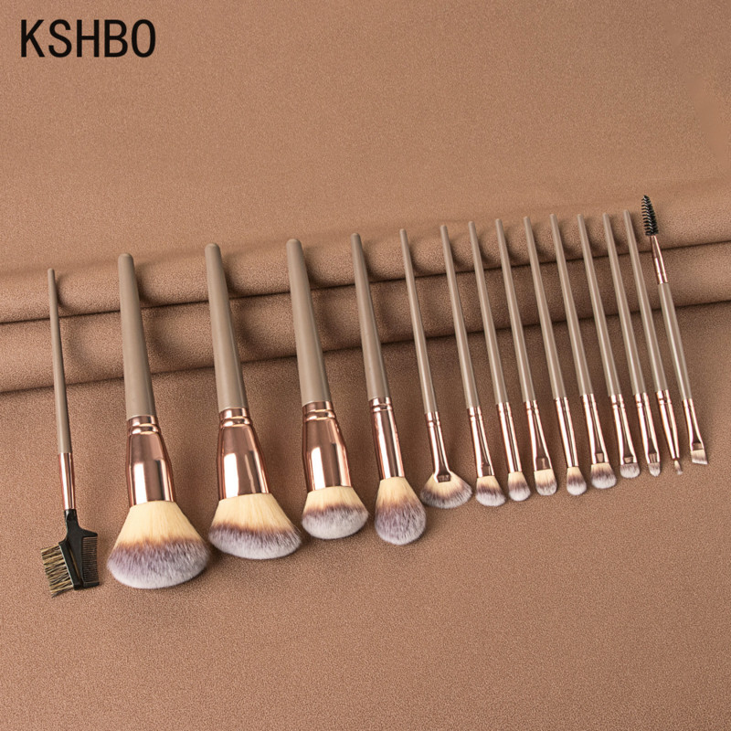 KSHBO makiažo šepetėlių rinkinys Veido akių makiažo šepetėlis Blakstienų šešėliai Antakių akių kontūro pagrindas pudra skaistalai Highlight Lips Brush