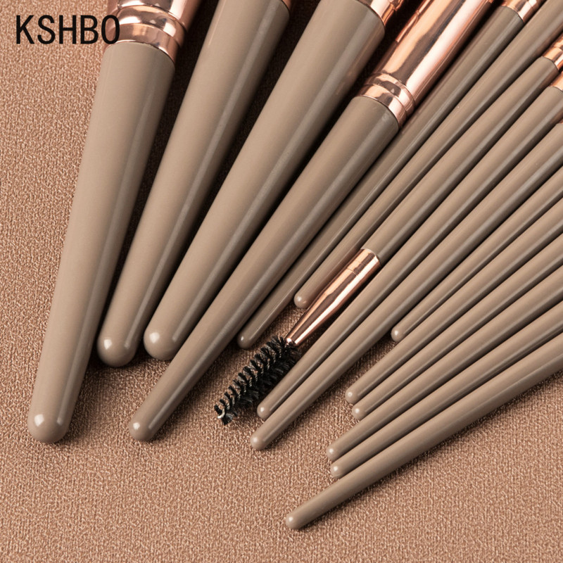 KSHBO makiažo šepetėlių rinkinys Veido akių makiažo šepetėlis Blakstienų šešėliai Antakių akių kontūro pagrindas pudra skaistalai Highlight Lips Brush