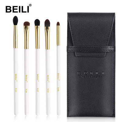 BEILI prabangūs balto aukso ožkų plaukų makiažo šepetėliai profesionalus makiažo šepetėlis, antakių pudra brochas maquillaje