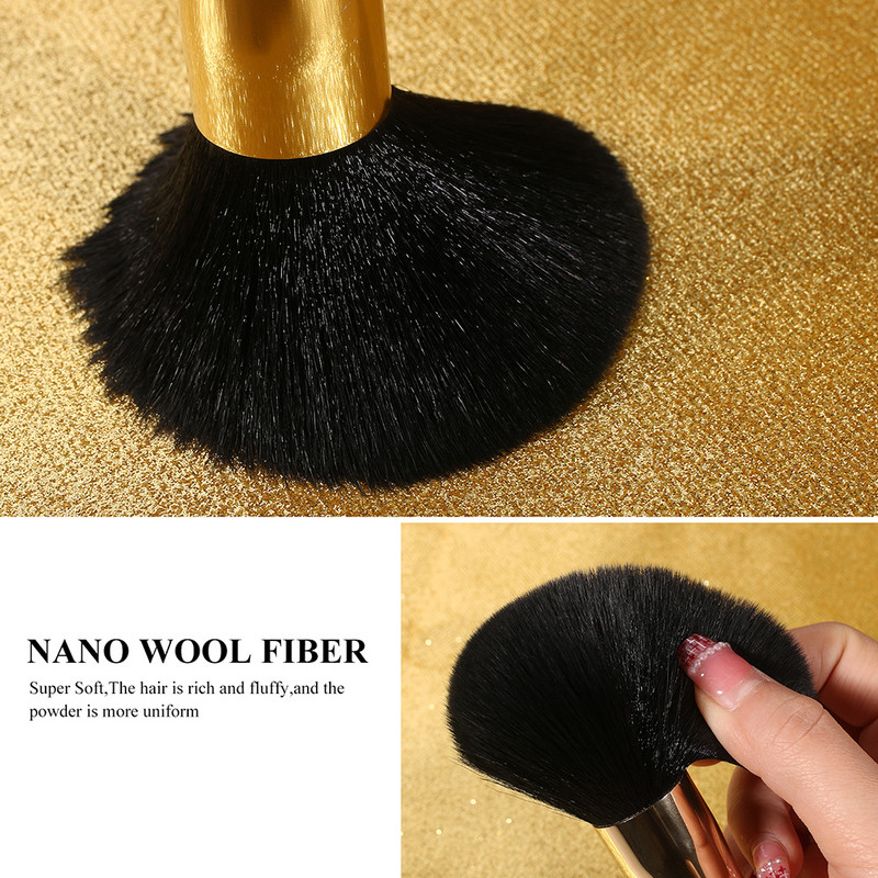 BEILI prabangūs balto aukso ožkų plaukų makiažo šepetėliai profesionalus makiažo šepetėlis, antakių pudra brochas maquillaje
