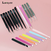 Nerūdijančio plieno antakių pincetas veido plaukų šalinimas nuo spuogų Antistatinis papuošalai Nagų dailė 3D dekoracijos Lipdukų rinkimo įrankiai