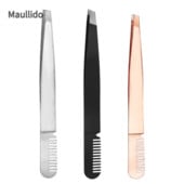 Profesionalus antakių pincetas su antakių šepetėlio šukomis nerūdijančio plieno blakstienų priauginimo pincetas dvigubas akių vokų segtukas