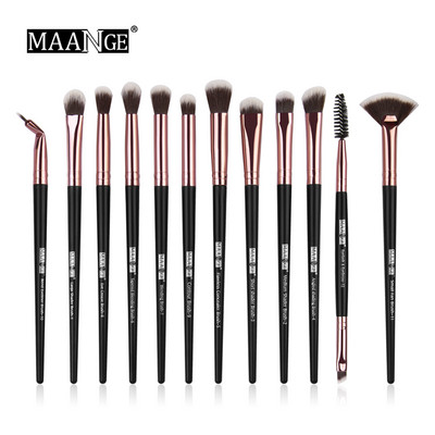 Set de pensule de machiaj MAANGE Pro 3/12/14 buc/lot, fard de pleoape, pentru sprâncene, perii pentru ochi pentru gene, pincel Maquiagem pentru machiaj
