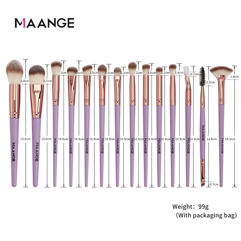 Set de pensule de machiaj MAANGE Pro 3/12/14 buc/lot, fard de pleoape, pentru sprâncene, perii pentru ochi pentru gene, pincel Maquiagem pentru machiaj