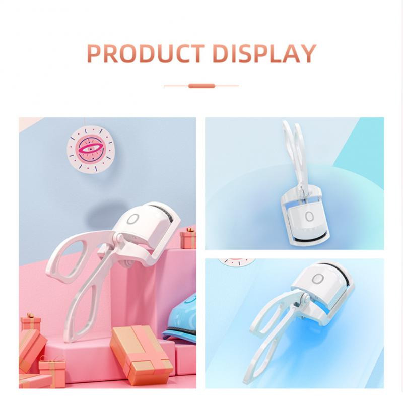 Elektrické natáčky na mihalnice s reguláciou teploty, 3 páry umelých mihalníc, silikónové podložky, nástroj na líčenie očí