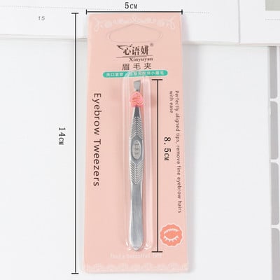 Pensetă pentru sprâncene din oțel inoxidabil Frumusețe frumusețe Deschidere oblică Instrument de modelare a sprâncenelor Pensetă pentru ochi de machiaj multifuncțională