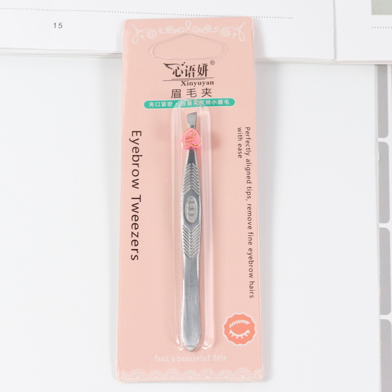 Pensetă pentru sprâncene din oțel inoxidabil Frumusețe frumusețe Deschidere oblică Instrument de modelare a sprâncenelor Pensetă pentru ochi de machiaj multifuncțională