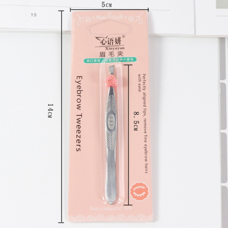 Pensetă pentru sprâncene din oțel inoxidabil Frumusețe frumusețe Deschidere oblică Instrument de modelare a sprâncenelor Pensetă pentru ochi de machiaj multifuncțională
