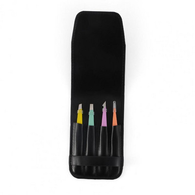 4 vnt. / rinkinys antakių pincetas, tikslus kelių galvučių nerūdijančio plieno blakstienų priauginimo segtukas makiažo grožiui antakių priemonė