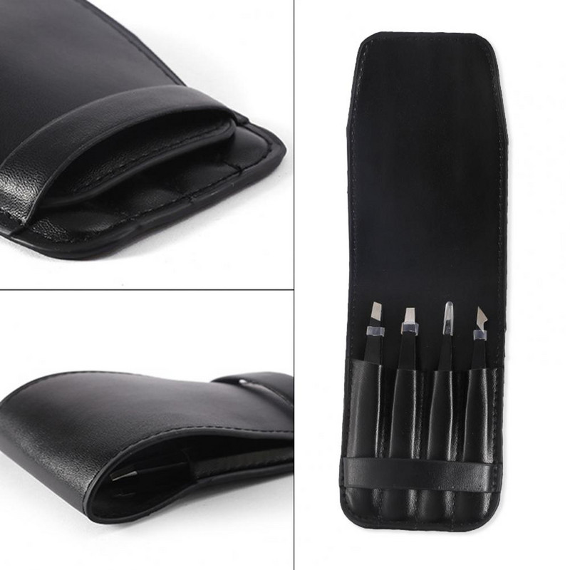 4 vnt. / rinkinys antakių pincetas, tikslus kelių galvučių nerūdijančio plieno blakstienų priauginimo segtukas makiažo grožiui antakių priemonė